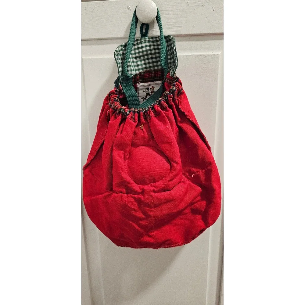 Die Spiegelburg Felix the Rabbit Plush Kids Backpack Plaid Gingham Red Green